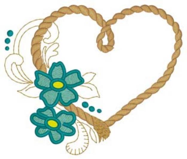 Picture of Rope Heart Machine Embroidery Design