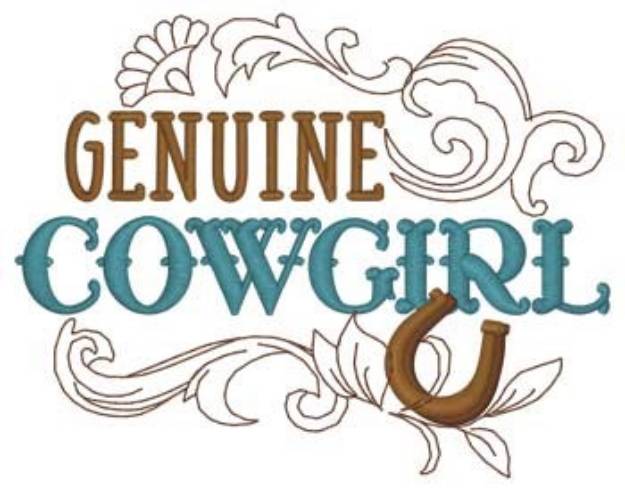 Picture of Genuine Cowgirl Machine Embroidery Design
