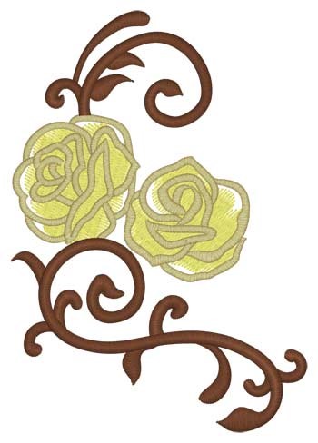 Western Roses Machine Embroidery Design