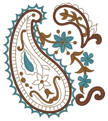 Western Paisley Machine Embroidery Design