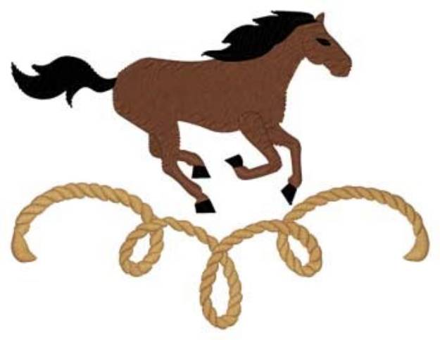 Picture of Horse Wrope Border Machine Embroidery Design