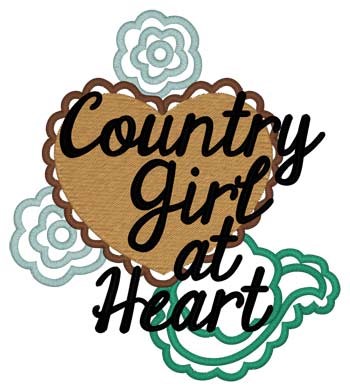 Country Girl Machine Embroidery Design