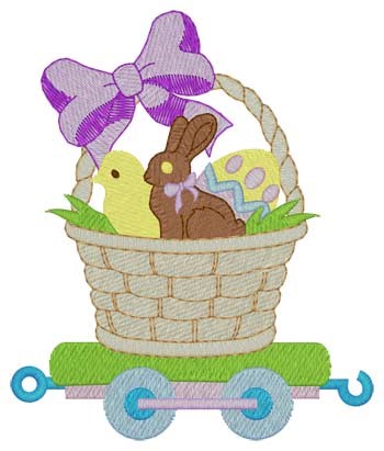 Easter Basket Car Machine Embroidery Design