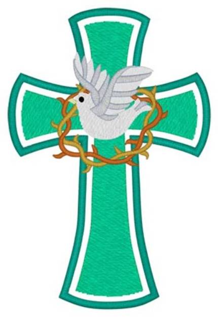Picture of Dove Easter Cross Machine Embroidery Design