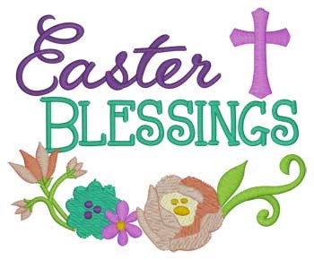 Easter Blessings Machine Embroidery Design
