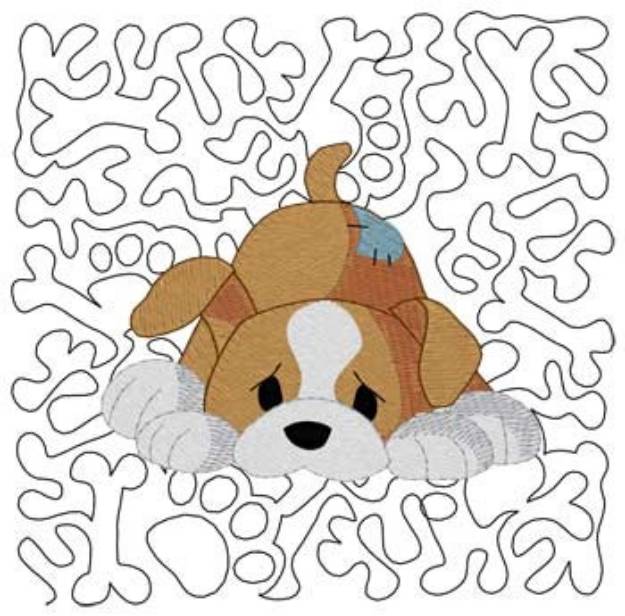 Picture of Playful Puppy Machine Embroidery Design