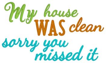 House Was Clean Machine Embroidery Design