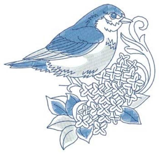 Picture of Bluebird Machine Embroidery Design