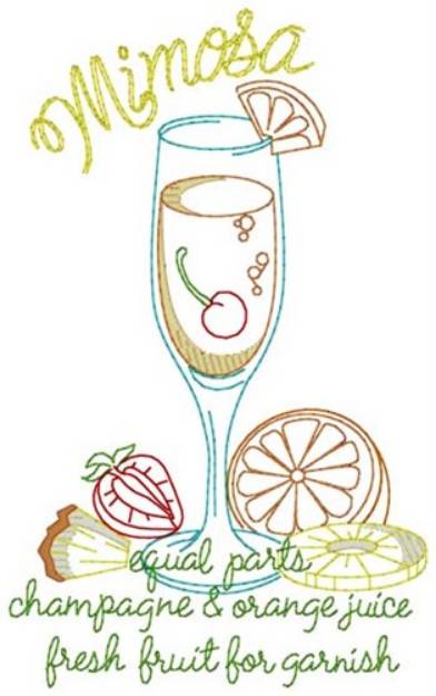 Picture of Mimosa Machine Embroidery Design