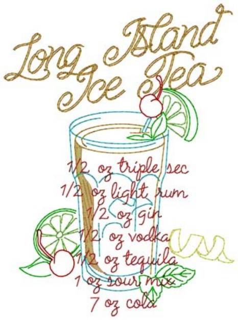 Picture of Long Island Ice Tea Machine Embroidery Design