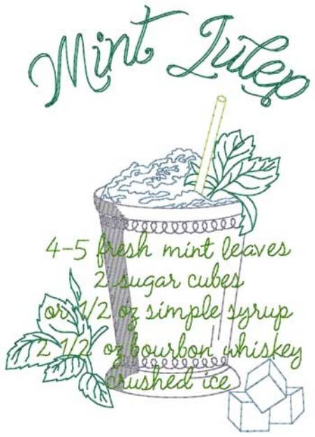 Picture of Mint Julep Machine Embroidery Design