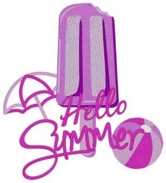 Picture of Hello Summer Popsicle Machine Embroidery Design