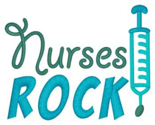 Picture of Nurses Rock Machine Embroidery Design