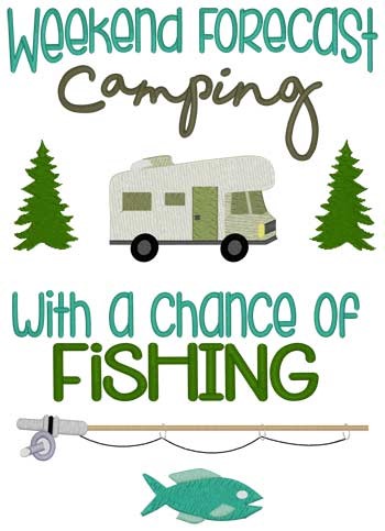 Camping Forecast Machine Embroidery Design