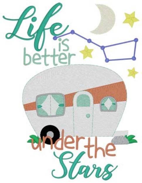 Picture of Life Is Better Machine Embroidery Design