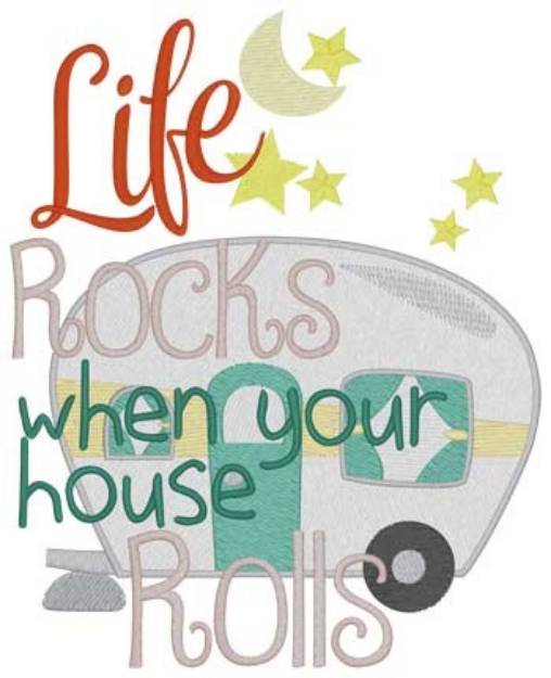 Picture of Life Rocks Machine Embroidery Design
