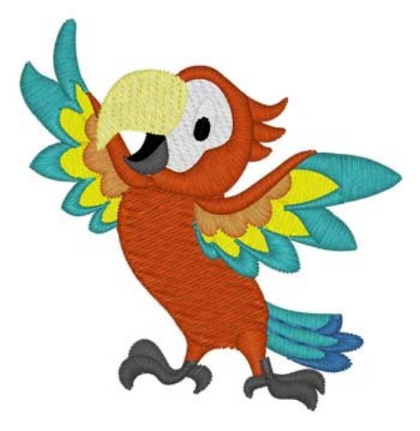 Picture of Colorful Parrot Machine Embroidery Design