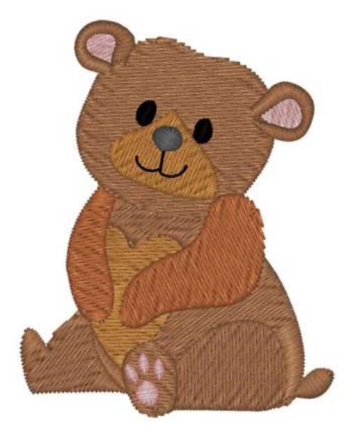 Picture of Bear Cub Machine Embroidery Design