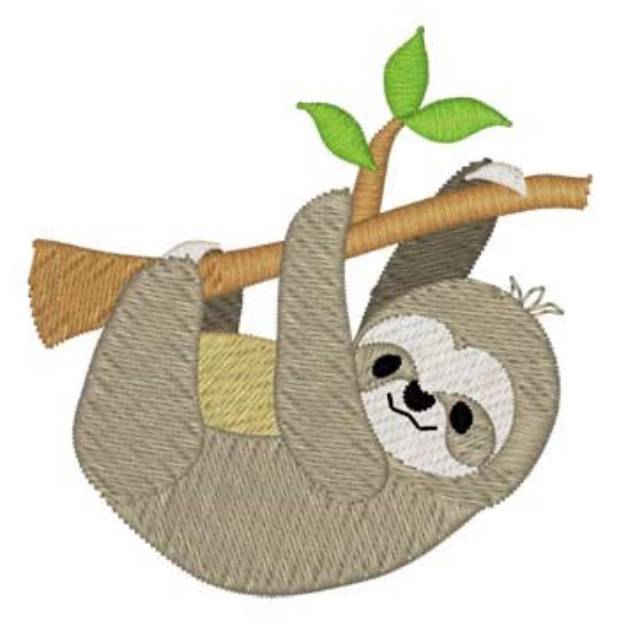 Picture of Sloth In Tree Machine Embroidery Design
