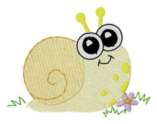Picture of Yellow Snail Machine Embroidery Design