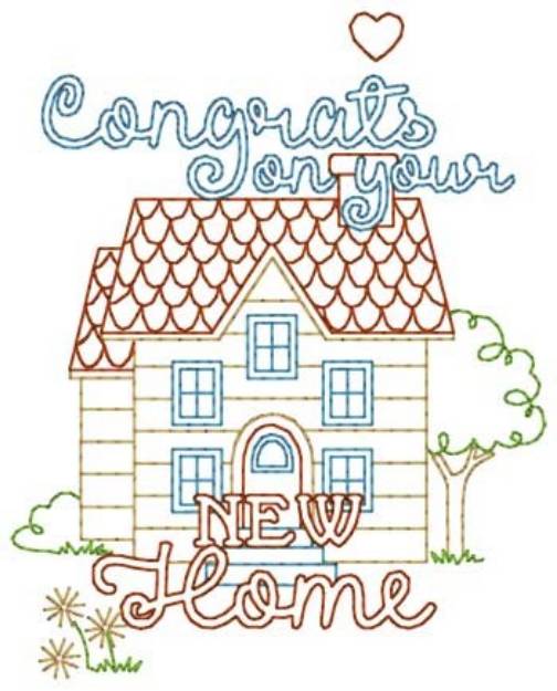 Picture of Congrats New Home Machine Embroidery Design