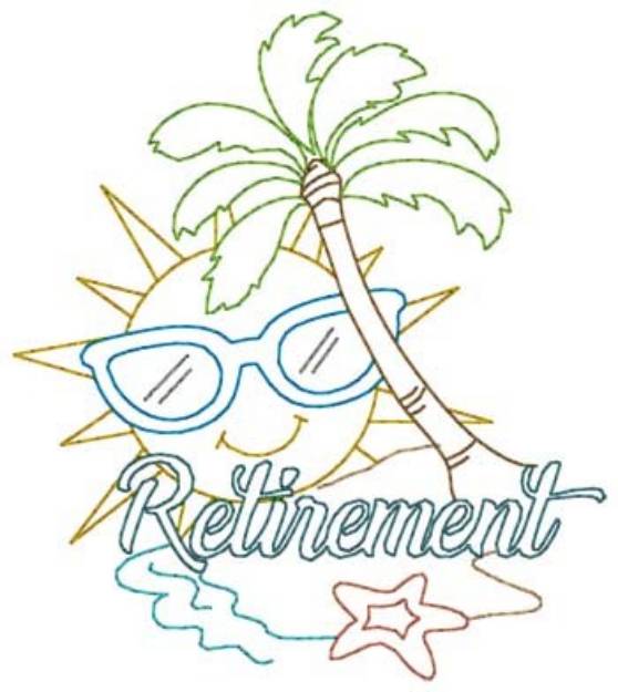 Picture of Retirement Machine Embroidery Design