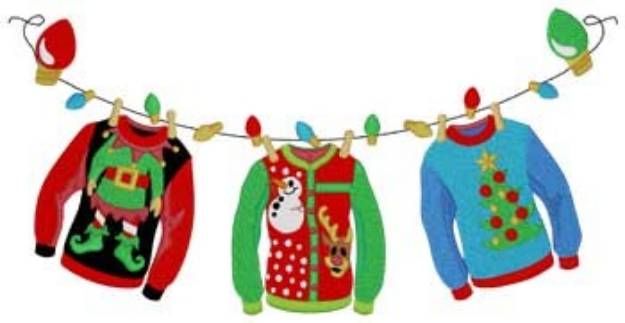 Picture of Christmas Sweaters Machine Embroidery Design
