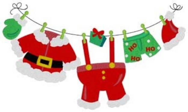 Picture of Christmas Laundry Machine Embroidery Design
