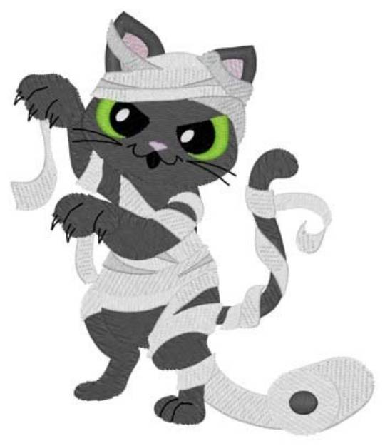 Picture of Mummy Cat Machine Embroidery Design