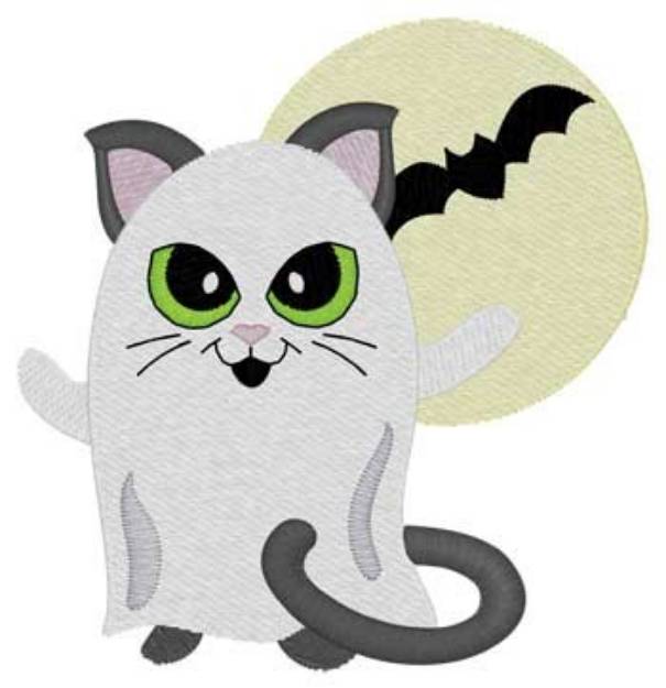 Picture of Ghost Cat Machine Embroidery Design
