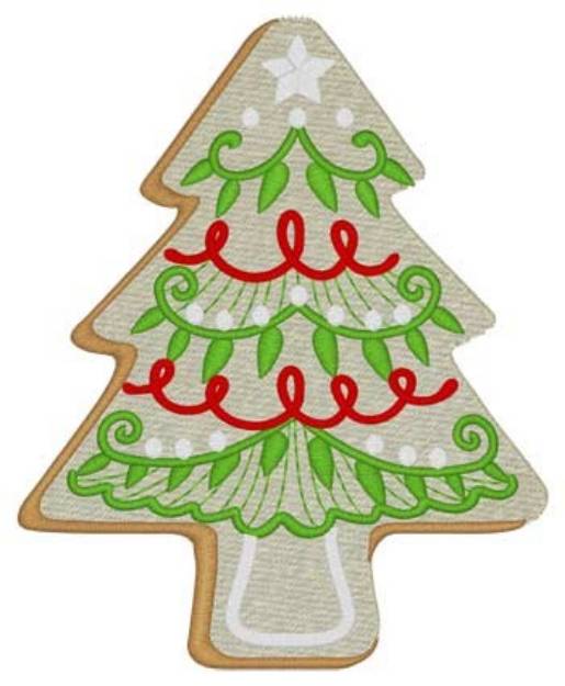 Picture of X-mas Tree Cookie Machine Embroidery Design