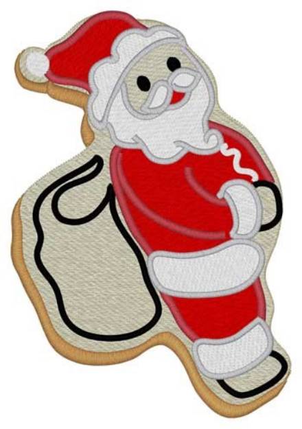 Picture of Santa Cookie Machine Embroidery Design
