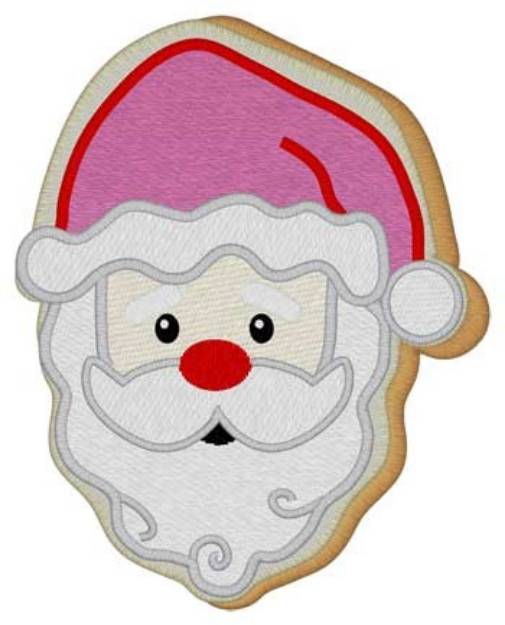 Picture of Santa Head Cookie Machine Embroidery Design