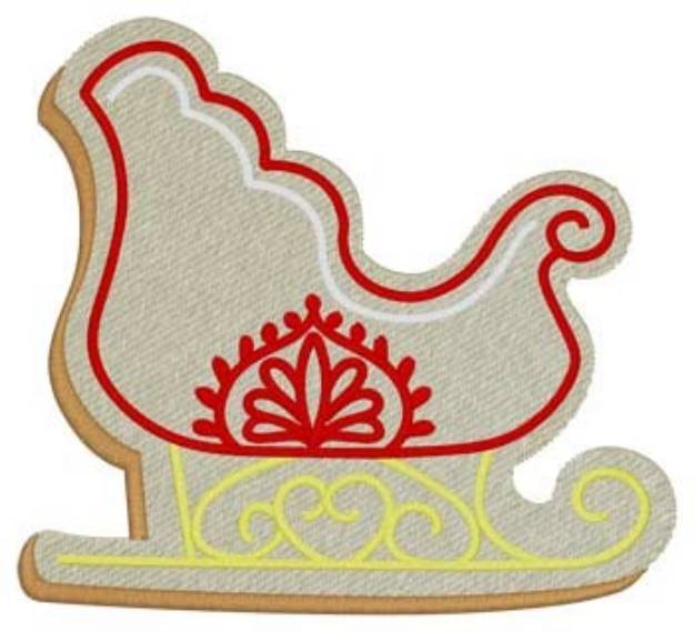 Picture of Sleigh Cookie Machine Embroidery Design