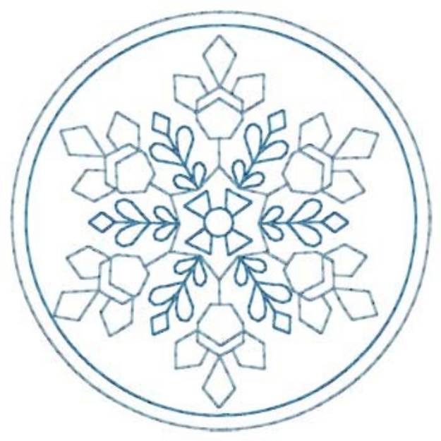 Picture of Snowflake Coaster Machine Embroidery Design
