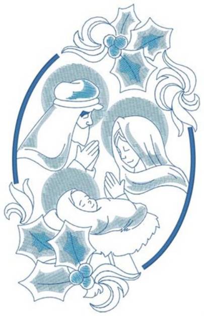 Picture of Holy Family Machine Embroidery Design