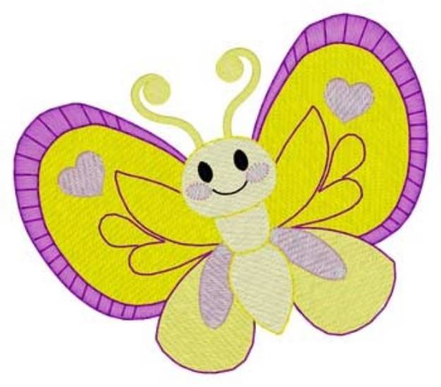 Picture of Happy Butterfly Machine Embroidery Design