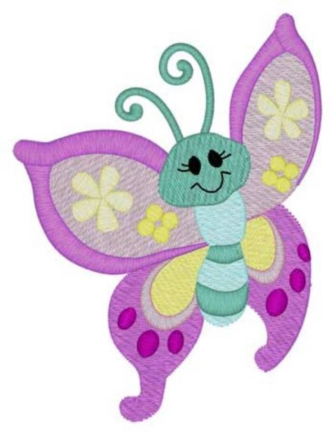 Picture of Blossom Butterfly Machine Embroidery Design