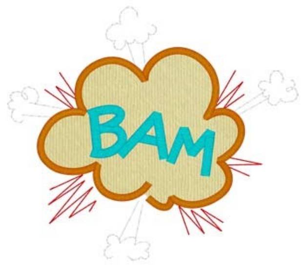 Picture of Bam! Machine Embroidery Design