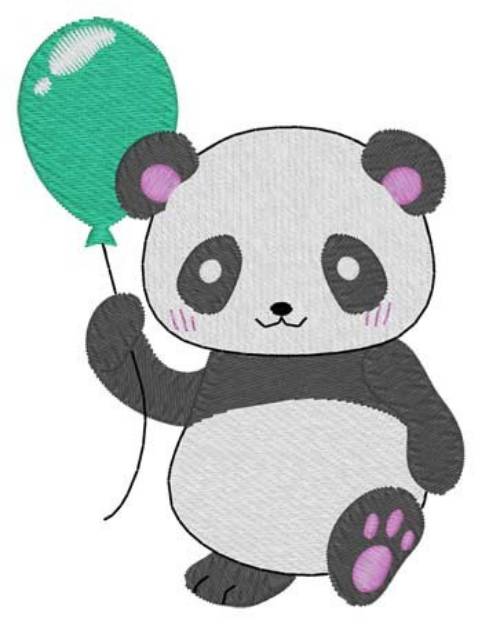 Picture of Cute Panda Machine Embroidery Design