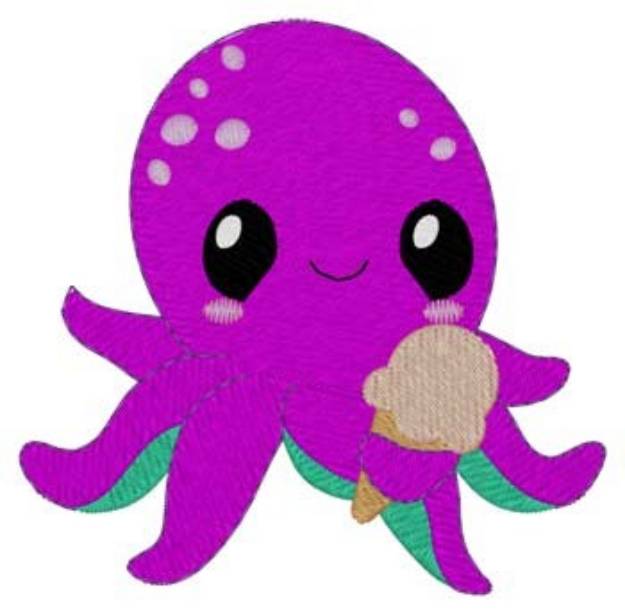 Picture of Octopus & Ice Cream Machine Embroidery Design