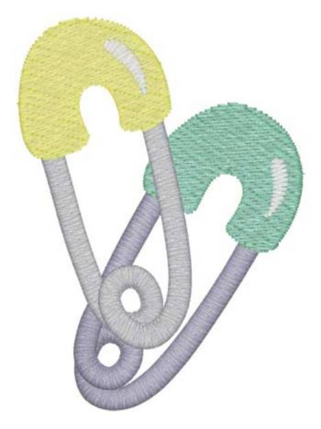 Picture of Diaper Pins Machine Embroidery Design
