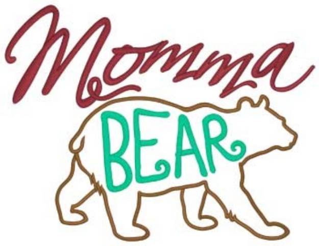 Picture of Momma Bear Machine Embroidery Design
