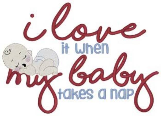 Picture of Baby Takes Nap Machine Embroidery Design