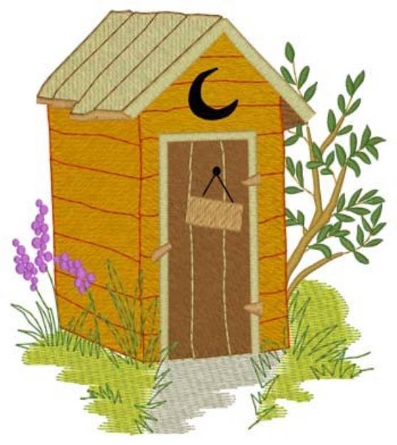Picture of Summer Outhouse Machine Embroidery Design
