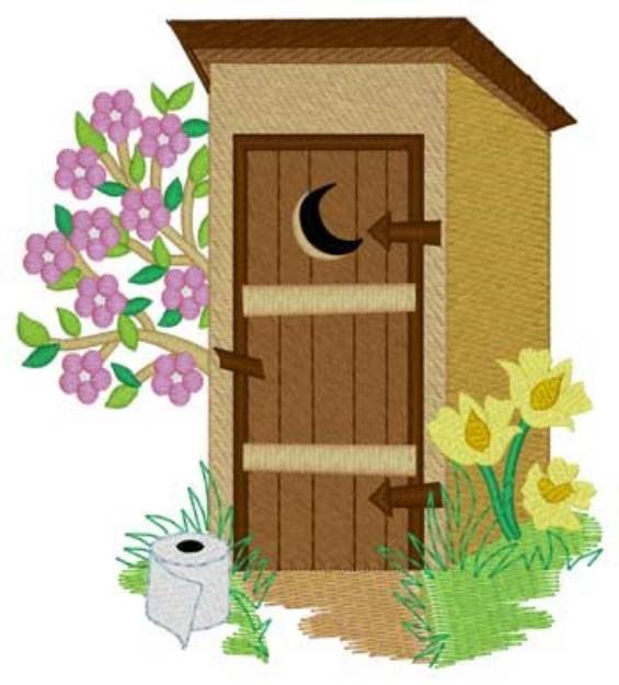 Picture of Spring Outhouse Machine Embroidery Design