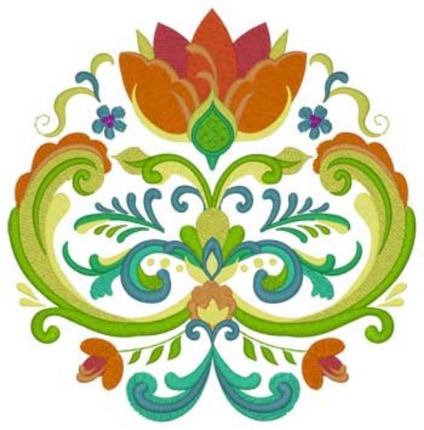 Picture of Rosemaling Design Machine Embroidery Design