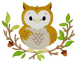 Picture of Woodland Owl Machine Embroidery Design