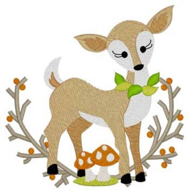 Picture of Woodland Doe Machine Embroidery Design