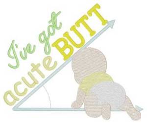 Picture of Acute Butt Machine Embroidery Design